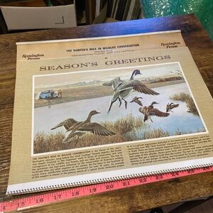 Vintage 1972 Remington Arms wall Calendar